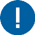 Blue alert symbol