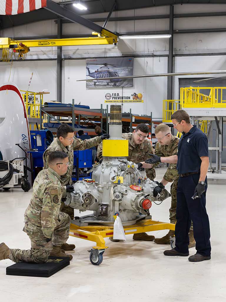 Air Force members are observing Yas Marina perform inspections and maintenance before the new fleet arrives next spring.