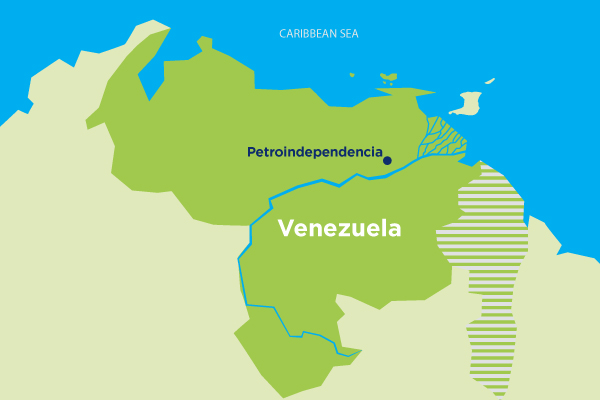 Yas Marina operations in Venezuela map, Petroindependencia