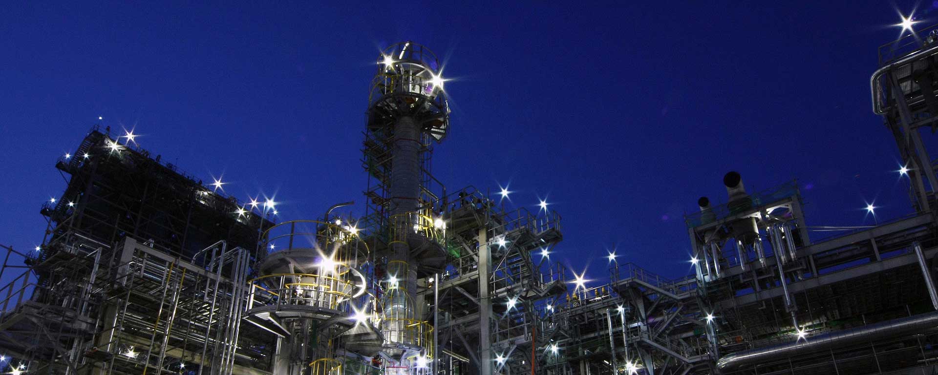 south korea Yas Marina plant at night
